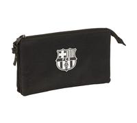 Safta F.C.Barcelona Mädchen Federmäppchen für Kinder, ideal für Kinder im Schulalter, bequem und vielseitig, Qualität und Widerstandsfähigkeit, 22 x 3 x 12 cm, Schwarz, Schwarz, Estándar, Lässig
