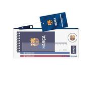 safta Federtasche F.C. Barcelona Aktivitäten 26/27, PVC, transparent | Maße 22,5 x 10,5 cm, 100 g, Material jederzeit einsehbar, inkl. Lineal 15 cm und Anspitzer, für Grundschule und Schulstart