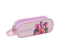 safta Federtasche K-Pop Demon Hunters Iconic, 2 Fächer, Handschlaufe | Maße 21 x 6 x 8 cm, 105 g, Lila mit hellrosa Frontpanel, Polyester, für Grundschule, offiziell lizenziert