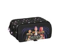 safta Federtasche K-Pop Demon Hunters Sound, 3 Fächer, Vortasche | Maße 21,5 x 8 x 10 cm, 450 g, großzügiges Big-Format, Platz für Filzstifte, für weiterführende Schule, offizielle Lizenz
