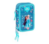safta FROZEN Schulmäppchen mit 37 Utensilien, Kindermäppchen, ideal für Kinder von 5 bis 14 Jahren, bequem und vielseitig, Qualität und Widerstandsfähigkeit, 12,5 x 5,5 x 19,5 cm