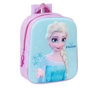 Safta FROZEN 3D Kindergartenrucksack 3D, anpassbar an den Wagen, einfache Reinigung, ideal für Kinder verschiedener Altersgruppen, bequem und vielseitig, Qualität und Widerstandsfähigkeit, 22 x 10 x