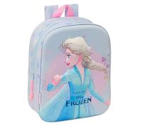 Safta FROZEN 3D Kindergartenrucksack 3D, anpassbar an den Wagen, einfache Reinigung, ideal für Kinder verschiedener Altersgruppen, bequem und vielseitig, Qualität und Widerstandsfähigkeit, 22 x 10 x