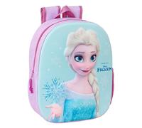 Safta Schulrucksack FROZEN 3D – 3D-Design, anpassbar an den Wagen, bequem, 27×10×33 cm, Himmelblau