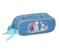 safta FROZEN Doppelmäppchen für Kinder, ideal für Kinder im Schulalter, bequem und vielseitig, Qualität und Widerstandsfähigkeit, 21 x 6 x 8 cm