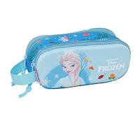 FROZEN Doppeltes Federmäppchen für Kinder, ideal für Kinder im Schulalter, bequem und vielseitig, Qualität und Widerstandsfähigkeit, 21 x 6 x 8 cm