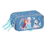 safta Frozen Federmäppchen, Dreifachmäppchen für Kinder, ideal für Kinder im Schulalter, bequem und vielseitig, Qualität und Widerstandsfähigkeit, 21,5 x 8 x 10 cm