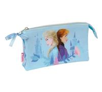Safta FROZEN ICE MAGIC Federmäppchen für Kinder, ideal für Kinder im Schulalter, bequem und vielseitig, Qualität und Widerstandsfähigkeit, 22 x 3 x 12 cm, hellblau, M, Casual