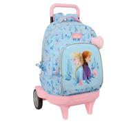 Safta FROZEN ICE MAGIC Großer Rucksack mit Rädern, kompakt, abnehmbar, ideal für Kinder verschiedener Altersgruppen, bequem und vielseitig, Qualität und Widerstandsfähigkeit, 33 x 22 x 45 cm,