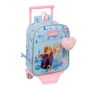 safta FROZEN ICE MAGIC Kindergartenrucksack mit Trolley, ideal für Kinder verschiedener Altersgruppen, bequem und vielseitig, Qualität und Widerstandsfähigkeit, 22 x 10 x 27 cm, hellblau, M, Casual