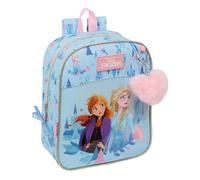 safta FROZEN Ice Magic Kinderrucksack, Kinderrucksack, Schulrucksack, anpassbar an Kinderwagen, ideal für Kindergärten, bequem und vielseitig, Qualität und Widerstandsfähigkeit, 22 x 10 x 27 cm,