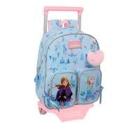 safta Frozen Ice Magic Kinderrucksack mit Trolley 705, ideal für Kinder verschiedener Altersgruppen, bequem und vielseitig, Qualität und Widerstandsfähigkeit, 28 x 10 x 34 cm, hellblau, M, Casual