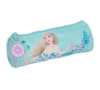 Safta Frozen II Hello Spring - Rundes Federmäppchen für Kinder, ideal für Kinder von 5 bis 14 Jahren, bequem und vielseitig, Qualität und Widerstandsfähigkeit, 20 x 7 cm, Hellblau