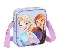 Safta FROZEN - Kleine Umhängetasche, Kinder-Umhängetasche, ideal für Kinder von 5 bis 14 Jahren, bequem und vielseitig, Qualität und Strapazierfähigkeit, 16 x 4 x 18 cm, Lila, Lila, Estándar, Casual