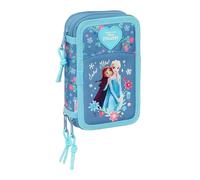safta FROZEN Schulmäppchen mit 37 Utensilien, Kindermäppchen, ideal für Kinder von 5 bis 14 Jahren, bequem und vielseitig, Qualität und Widerstandsfähigkeit, 12,5 x 5,5 x 19,5 cm
