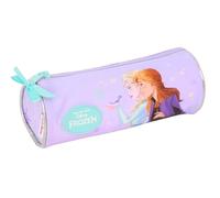 Safta Federmäppchen Frozen Spirit, rund, 20 x 7 cm, Lila – für Kinder 5–14 Jahre
