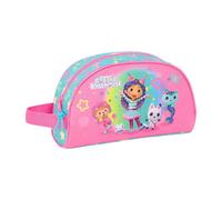 Safta GABBY'S DOLLHOUSE CONFETTI Kulturtasche für Kinder, anpassbar an den Wagen, ideal für Kinder von 5 bis 14 Jahren, bequem und vielseitig, Qualität und Widerstandsfähigkeit, 26 x 16 x 9 cm, rosa