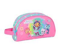 Safta GABBY'S DOLLHOUSE CONFETTI Kulturtasche für Kinder, anpassbar an den Wagen, ideal für Kinder von 5 bis 14 Jahren, bequem und vielseitig, Qualität und Widerstandsfähigkeit, 26 x 16 x 9 cm, rosa