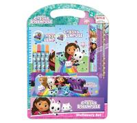 Safta - Gabby's Dollhouse Confetti, Schreibwaren-Set für Kinder, 11-teilig, Metallfeder, Marker, Lineal 15 cm, Notizbuch A4, 40 Blatt und Tagebuch, Maße: 27 x 3 x 37,5 cm