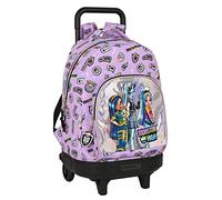Safta GDE Rucksack mit kompakten Rädern, abnehmbar, Monster High Best Boos