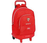 Safta, Großer Rucksack mit Rädern, kompakt, abnehmbar, Sevilla FC, 330 x 220 x 450 mm, Unisex, Kinder, Rot, Standard, rot, Estándar