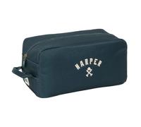 SAFTA | Harper & Neyer Schuh-Organizer, Schul- und Sport-Organizer mit Reißverschluss Oben, seitlichem Tragegriff, großem Fach für Schuhe oder Kleidung, Dunkelgrün, Maße: 34 x 18 x 15 cm