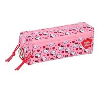 safta Hello Kitty Federmäppchen, kleines Federmäppchen für Kinder, ideal für Kinder im Schulalter, bequem und vielseitig, Qualität und Widerstandsfähigkeit, 22 x 6 x 8,5 cm