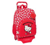 Safta Hello Kitty Iconic Großer Schulrucksack mit Trolley, Kinderrucksack, anpassbar an Kinderwagen, ideal für Kinder im Schulalter, bequem und vielseitig, Qualität und Widerstandsfähigkeit, 33 x 15 x