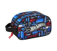 Safta HOT WHEELS Kulturbeutel für Kinder, mittelgroß, mit Griff, Kinder-Kulturbeutel, anpassbar an den Wagen, einfache Reinigung, bequem und vielseitig, Qualität und Widerstandsfähigkeit, 26 x 12 x 15