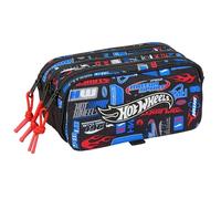 safta HOT Wheels Federmäppchen mit 3 Fächern für Kinder, ideal für Kinder im Schulalter, bequem und vielseitig, Qualität und Widerstandsfähigkeit, 21,5 x 8 x 10 cm, bunt, M, Casual