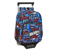 safta HOT WHEELS Kinderrucksack mit Trolley 705, ideal für Kinder verschiedener Altersgruppen, bequem und vielseitig, Qualität und Widerstandsfähigkeit, 27 x 10 x 33 cm, bunt, M, Casual