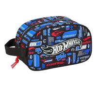 Safta HOT WHEELS Kulturbeutel für Kinder, mittelgroß, mit Griff, Kinder-Kulturbeutel, anpassbar an den Wagen, einfache Reinigung, bequem und vielseitig, Qualität und Widerstandsfähigkeit, 26 x 12 x 15