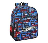 safta HOT WHEELS Schulrucksack für Kinder, Kinderwagen, ideal für Schulkinder, bequem und vielseitig, Qualität und Langlebigkeit, 33 x 14 x 42 cm, Mehrfarbig, M, mehrfarbig, M, Casual