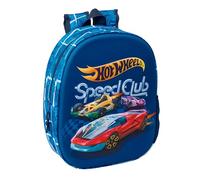HOT WHEELS Schulrucksack mit 3D-Design, ideal für Kinder verschiedener Altersgruppen, bequem und vielseitig, Qualität und Widerstandsfähigkeit, 27 x 10 x 33 cm