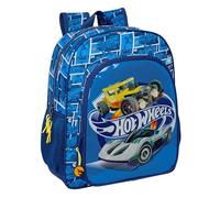 Safta HOT WHEELS SONNY Schulrucksack für Kinder, anpassbar an den Kinderwagen, ideal für Kinder im Schulalter, bequem und vielseitig, Qualität und Widerstandsfähigkeit, 32 x 12 x 38 cm, Marineblau,