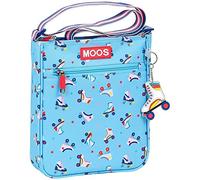 SAFTA Jungen M431 Umhängetasche mit Außentasche, Hellblau/Mehrfarbig, 210x45x250 mm