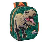 Safta JURASSIC WORLD 3D Schulrucksack mit 3D-Design, anpassbar an den Wagen, ideal für Kinder verschiedener Altersgruppen, bequem und vielseitig, Qualität und Widerstandsfähigkeit, 27 x 10 x 33 cm