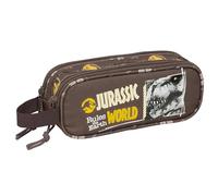 safta JURASSIC WORLD Doppelmäppchen für Kinder, ideal für Kinder im Schulalter, bequem und vielseitig, Qualität und Widerstandsfähigkeit, 21 x 6 x 8 cm