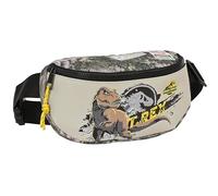 Safta Jurassic World Warnung - Hüfttasche für Kinder, ideal für Jugendliche und Kinder unterschiedlichen Alters, bequem und vielseitig, Qualität und Widerstandsfähigkeit, 23 x 9 x 14 cm, Grau