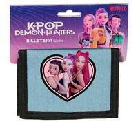K-POP Demon Hunters HUNTR/X Geldbörse mit Kopfteil, Brieftasche, Geldbörse, bequem und vielseitig, robust, 12,5 x 9,5 cm
