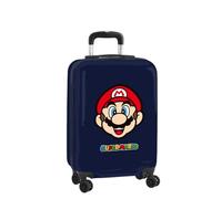 Safta Kabinenkoffer 50,8 cm (20 Zoll) Super Mario Mamma MIA, ABS + widerstandsfähiger PC, 4 Doppelrollen, 360° Sicherheitsschloss, innen gefüttert mit Trennwand und Netztasche, Maße 34,5 x 20 x 55 cm
