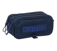 Safta KAPPA BLUE NIGHT Federmäppchen mit Dreifach-Big, Federmäppchen für Kinder, ideal für Schulkinder, bequem und vielseitig, Qualität und Widerstandsfähigkeit, 21,5 x 8 x 10 cm, Marineblau,