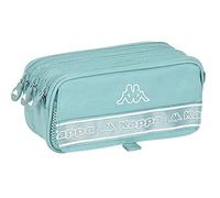 Safta Kappa Federmäppchen mit DREI Fächern, für Kinder, ideal für Kinder im Schulalter, bequem und vielseitig, Qualität und Widerstandsfähigkeit, 21,5 x 8 x 10 cm, Blau