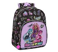 Rucksack für Kinder, ADAPT, Kinderwagen Monster HIGH "Creep", Schwarz, Estándar, Casual