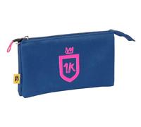 safta Kings League 1K Federmäppchen für Kinder, ideal für Kinder im Schulalter, bequem und vielseitig, Qualität und Widerstandsfähigkeit, 22 x 3 x 12 cm, Blau, blau, Estándar, Lässig