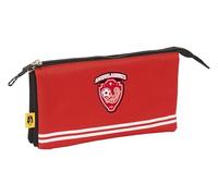 safta Kings League Anique Federmäppchen, dreifach, für Kinder, ideal für Kinder im Schulalter, bequem und vielseitig, Qualität und Widerstandsfähigkeit, 22 x 3 x 12 cm, Rot, rot, Estándar, Lässig