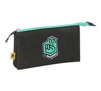 Dreifaches Mehrzweck-Etui Kings League El barrio Schwarz 22 x 12 x 3 cm