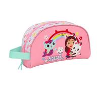 Safta Kulturbeutel, anpassbar an Gabby's Dollhouse, Schulorganizer für Kinder mit seitlichem Griff, Schultasche, Maße 26 x 9 x 16 cm