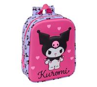 Kuromi 3D-Kinderrucksack, leicht zu reinigen, ideal für Kinder verschiedener Altersgruppen, bequem und vielseitig, Qualität und Widerstandsfähigkeit, 22 x 10 x 27 cm