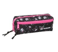 safta Kuromi Federmäppchen, klein, Federmäppchen für Kinder, ideal für Kinder im Schulalter, bequem und vielseitig, Qualität und Widerstandsfähigkeit, 22 x 6 x 8,5 cm, Schwarz/Fuchsia, M, Casual